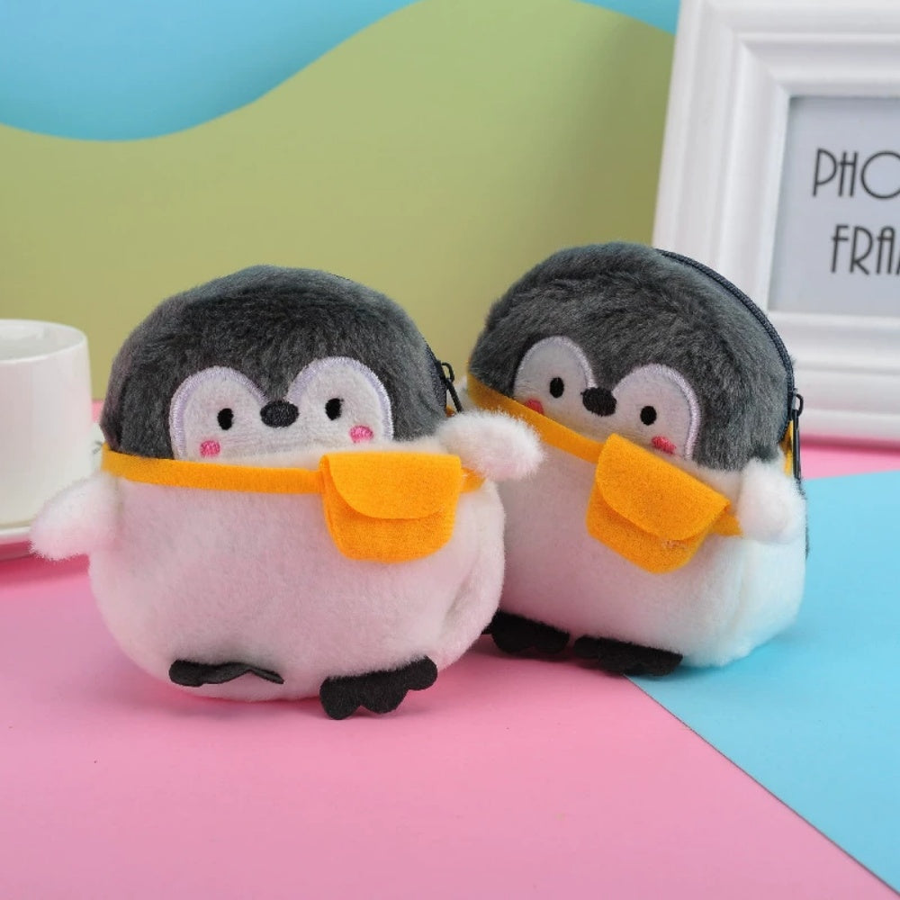 Cute Penguin Mini Wallet - Kawaii Coin Purse Keychain