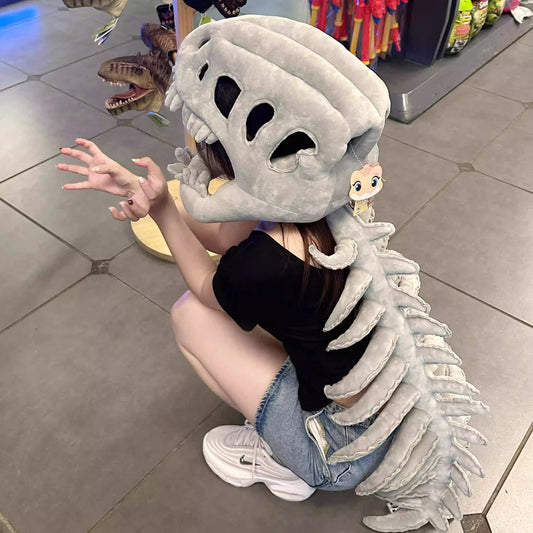 Dinosaur Skeleton Head Cover Plush
