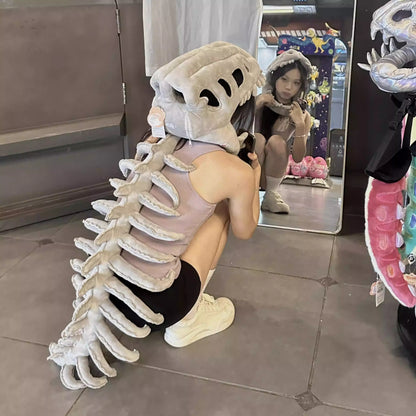 Dinosaur Skeleton Head Cover Plush