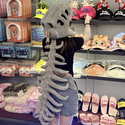 Dinosaur Skeleton Head Cover Plush