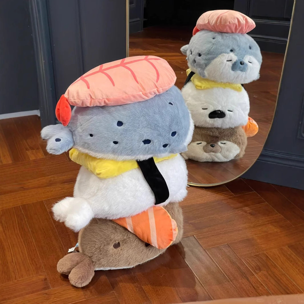 Kawaii Sushi Sea Otter Family Stuffed Animals Plush