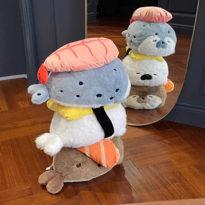 Kawaii Sushi Sea Otter Family Stuffed Animals Plush