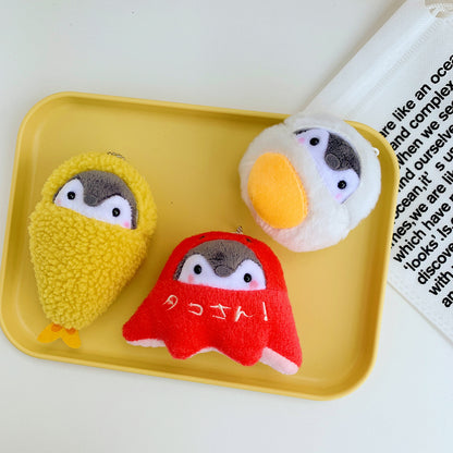 Penguin Plush Keychain - Kawaii Breakfast Series Mini Bag Charm