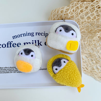 Penguin Plush Keychain - Kawaii Breakfast Series Mini Bag Charm