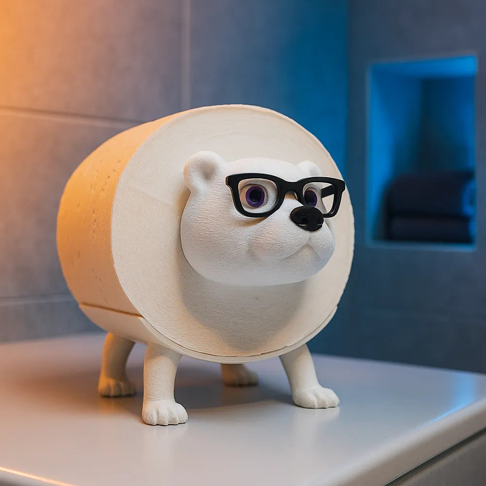 Polar Bear Toilet Paper Holder Creative Ornaments