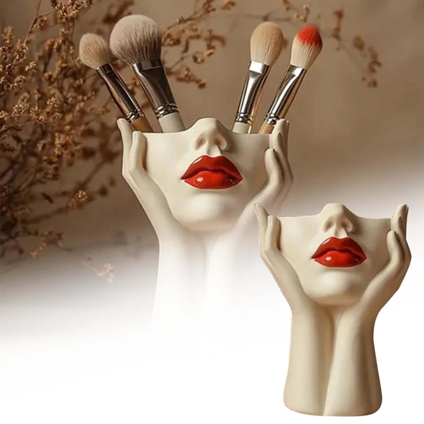 Women's Head Shape Boho Feminist Decoration Makeup Brush Holder